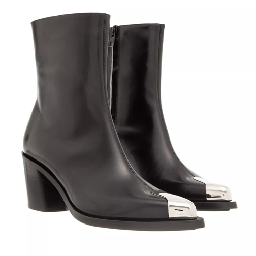 Alexander McQueen Punk Boots Black/Silver Ankle Boot