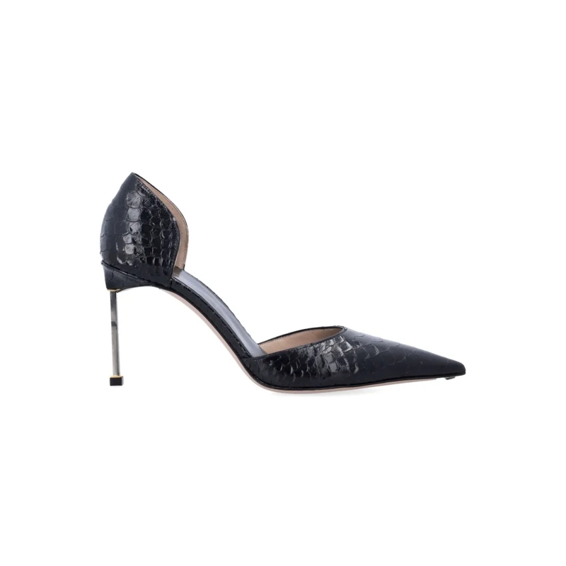 Tom Ford Pumps Printed Python Leather Pumps Black