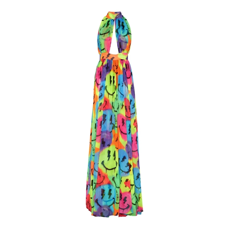 Philipp Plein Maxikleid Kleid Smile bunt