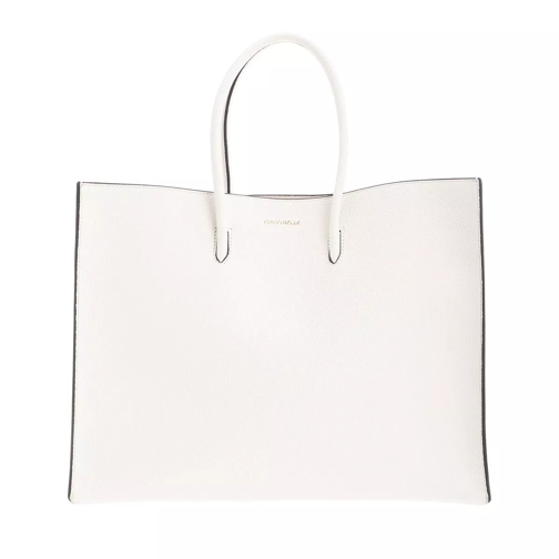 Coccinelle Myrtha Shopping Bag White Rymlig shoppingväska