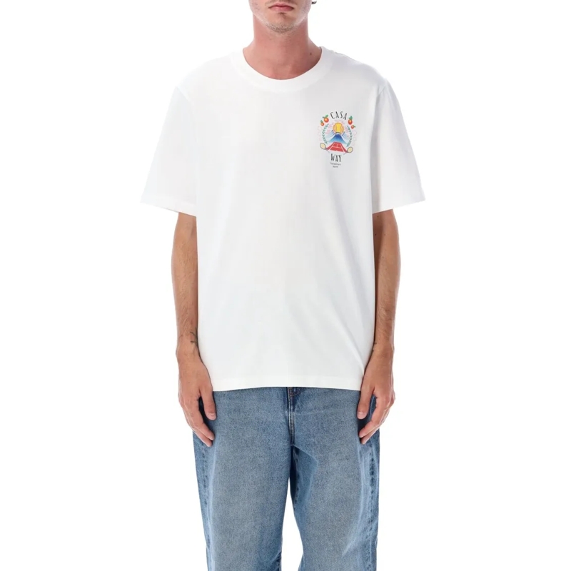 Casablanca T-Shirt Casa Way Mountain T-Shirt White