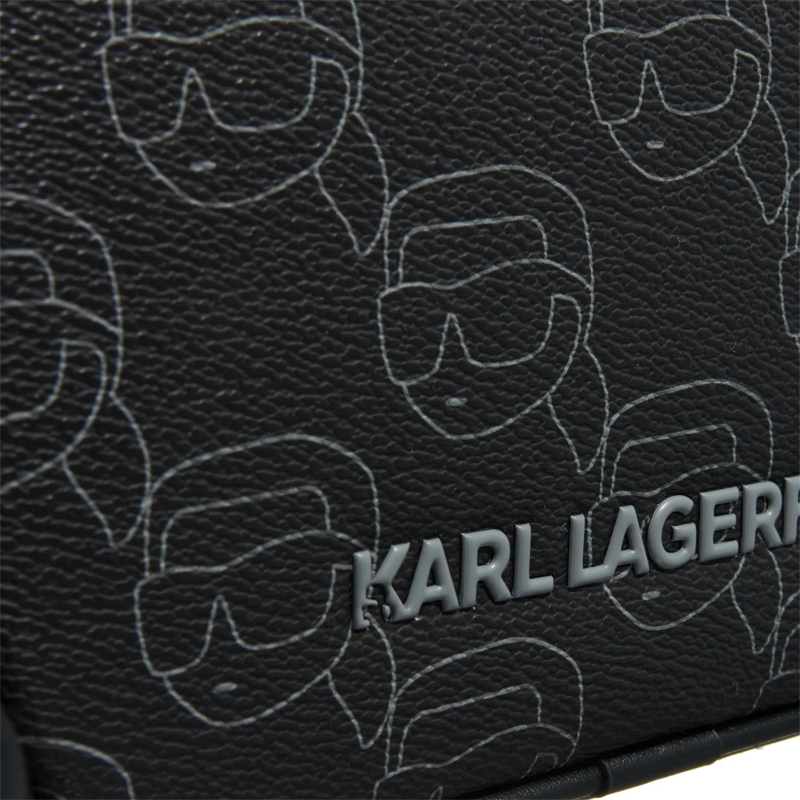 Karl Lagerfeld Crossbody Bag Ikon Mono Cc Camera Bag Nft Aop Black(Image 4)