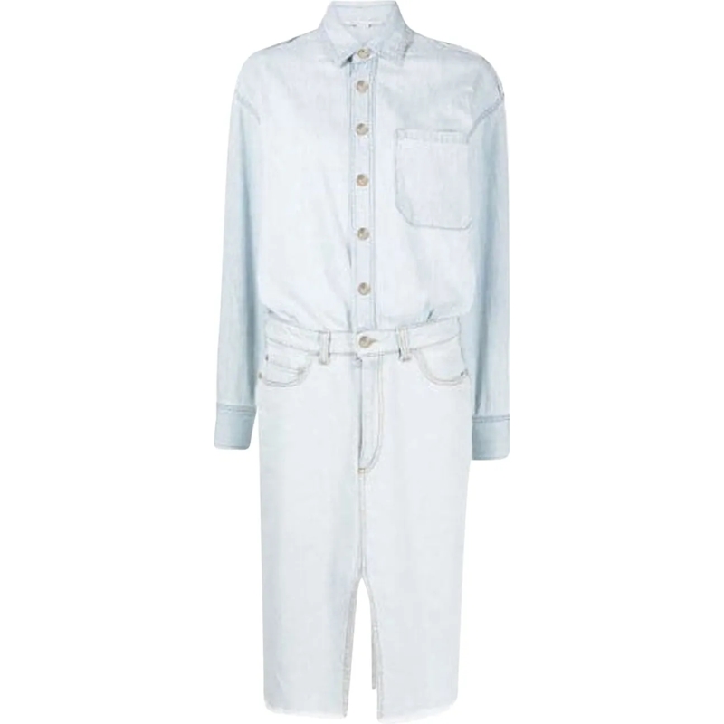 Stella McCartney Midikleid Stella Mccartney Denim Shirt Dress blau