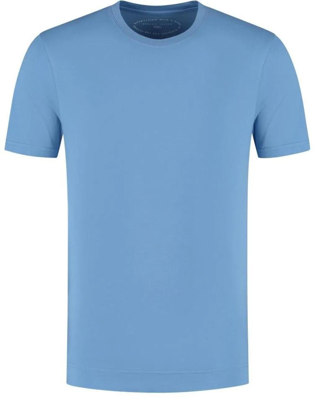 Thumbnail - Fedeli - T-shirt S/s Knitted Man - Größe 46 - blue