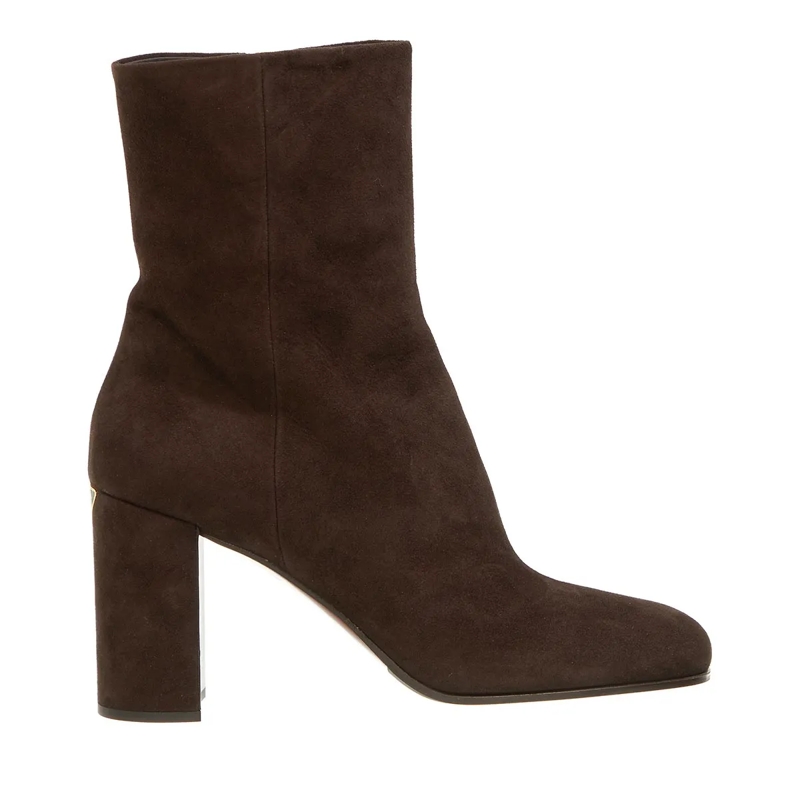 Prada Stiefeletten Triangle Logo Boots Brown