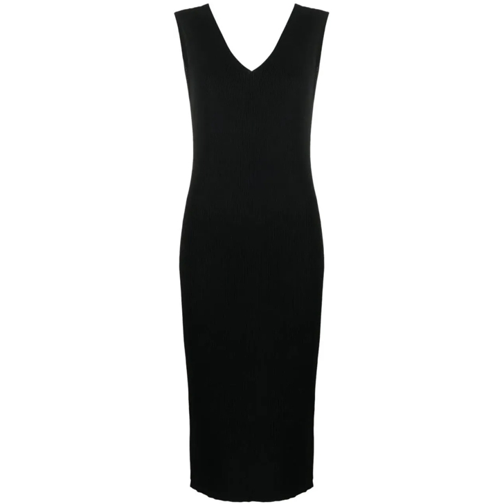 MONCLERモンクレールKnit Logo Midi Dressドレス Moncler Knitted Midi Dress | Black | FARFETCH CA