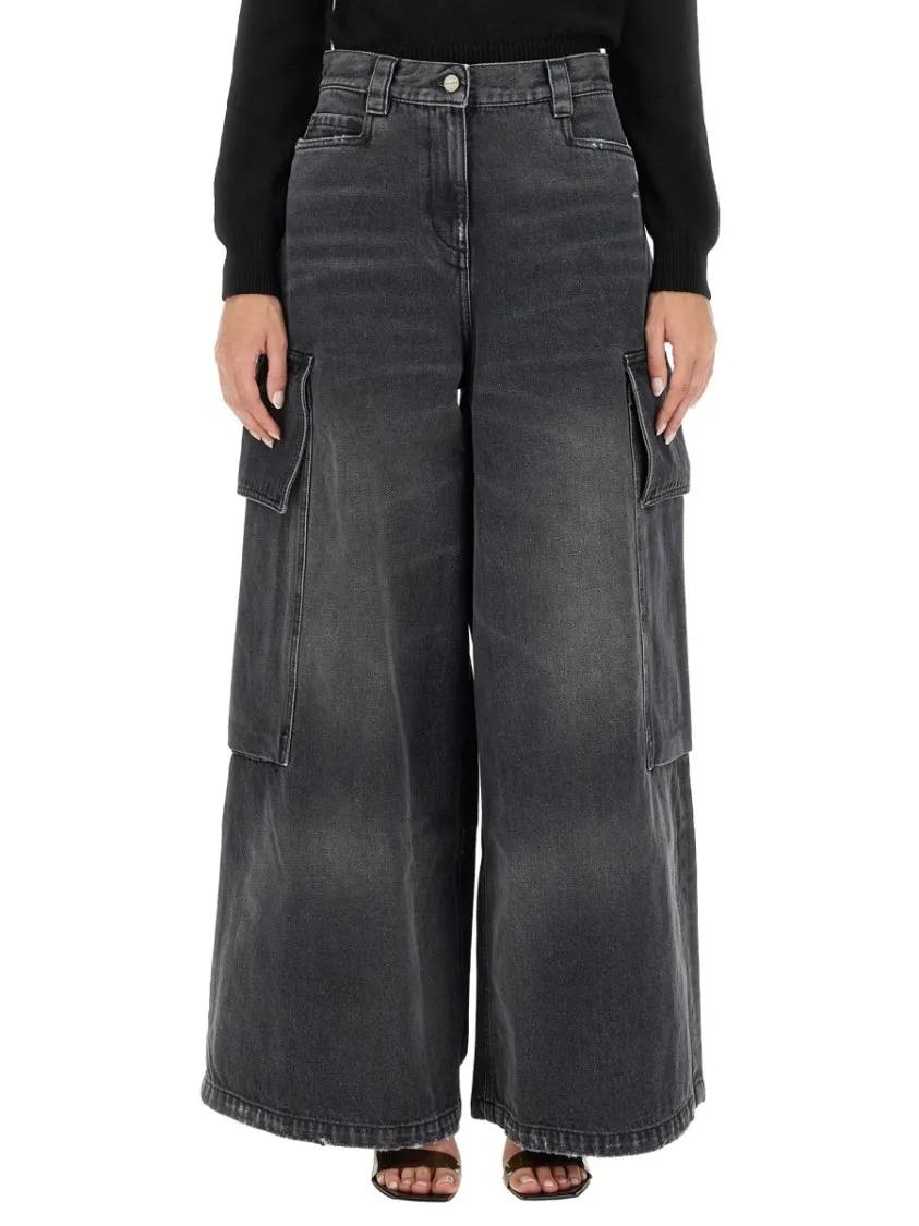 Thumbnail - Palm Angels - Wide Parachute Jeans - Größe 26 - grau