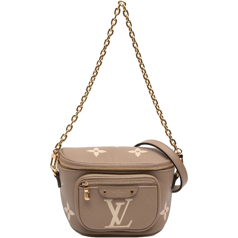 Louis Vuitton Schultertasche Bicolor Monogram Empreinte Giant Mini Bumbag braun