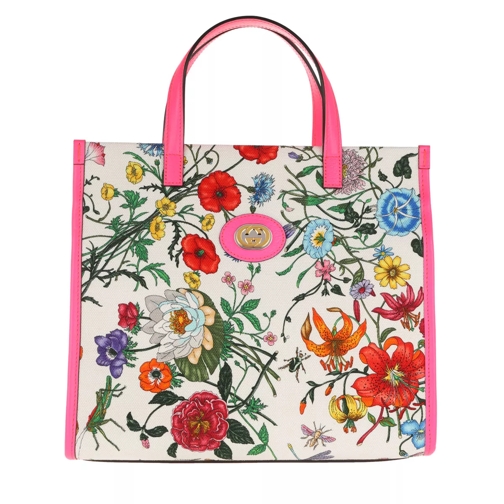 Gucci Flora Shopping Bag Multi/Fuchsia Rymlig shoppingväska