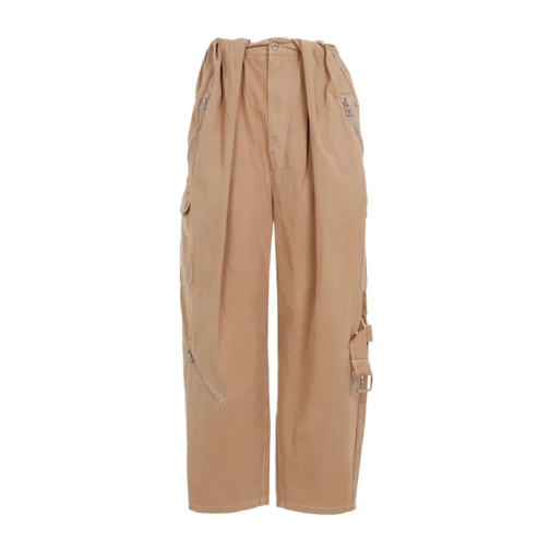 Loewe  Balloon Cargo Beige Cotton Pants Brown