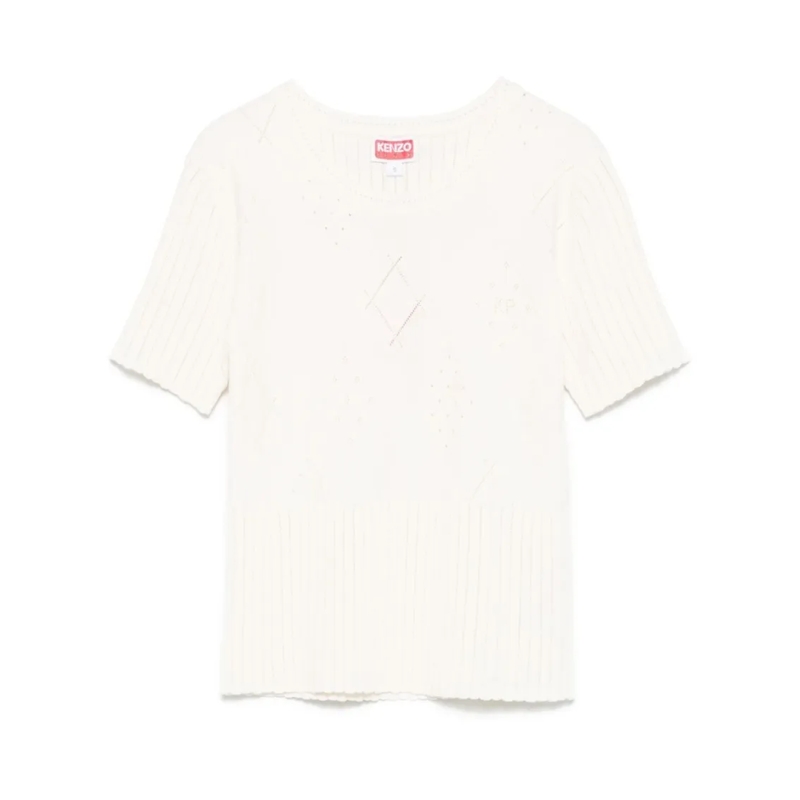 Kenzo T-Shirt Fitted White Top White