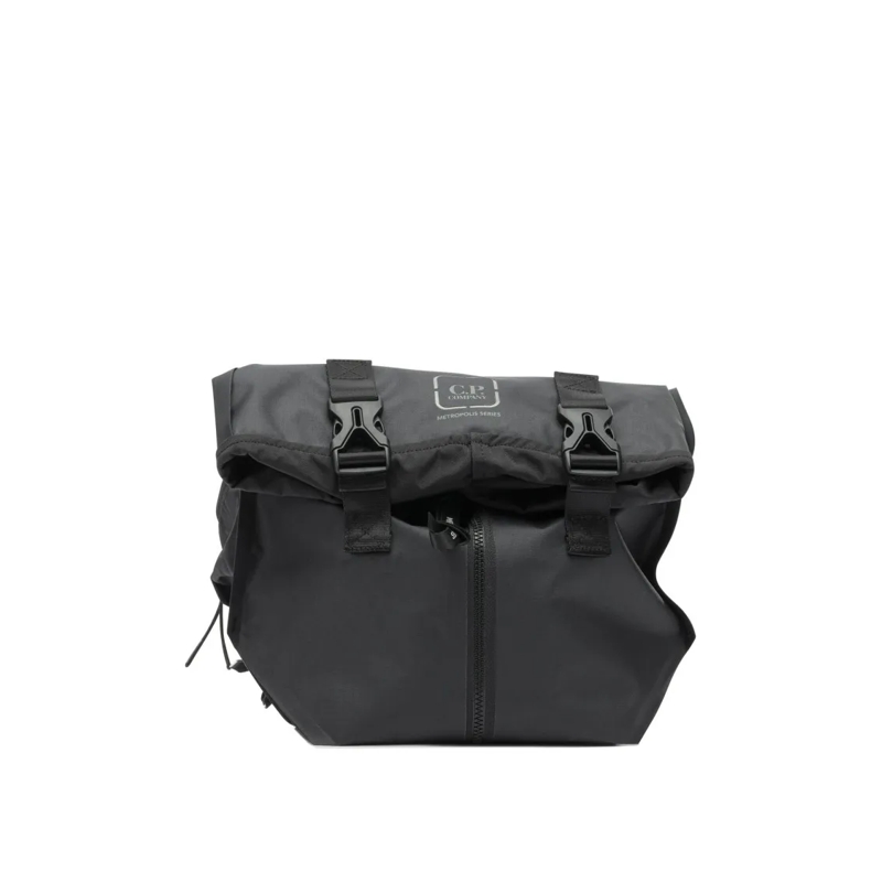 CP Company Gürteltasche Black Belt Bag With Roll-Top Closure And Buckle De Black
