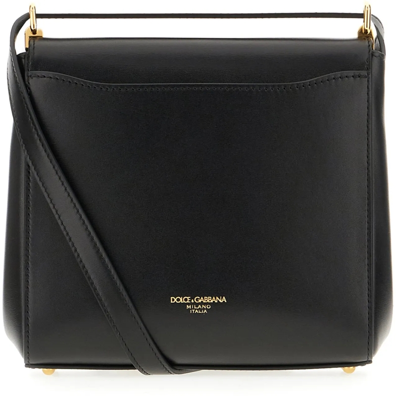 Dolce&Gabbana Schultertasche Dolce&gabbana Black leather Marlene crossbody bag schwarz(Image 3)