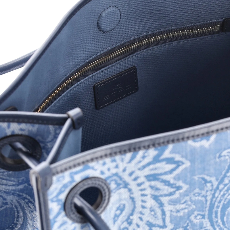 Etro Crossbodytas Shopper Eyes mit Jacquardmuster blau(Image 6)