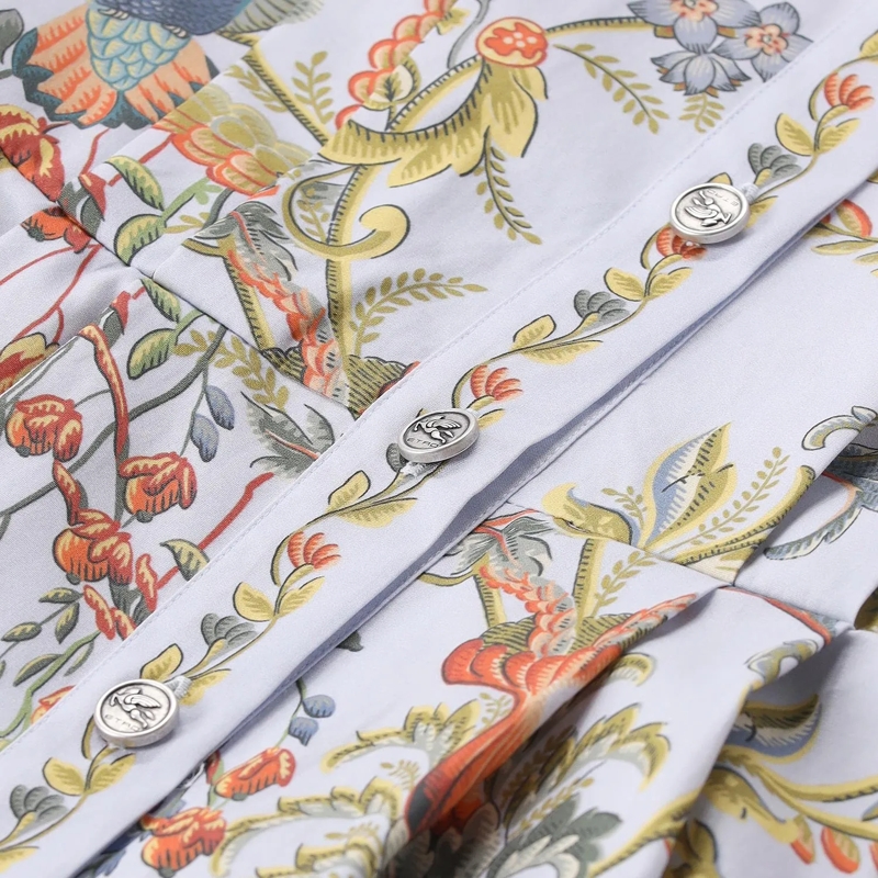 Etro Minikleid Blusenkleid mit Muster blau(Image 3)