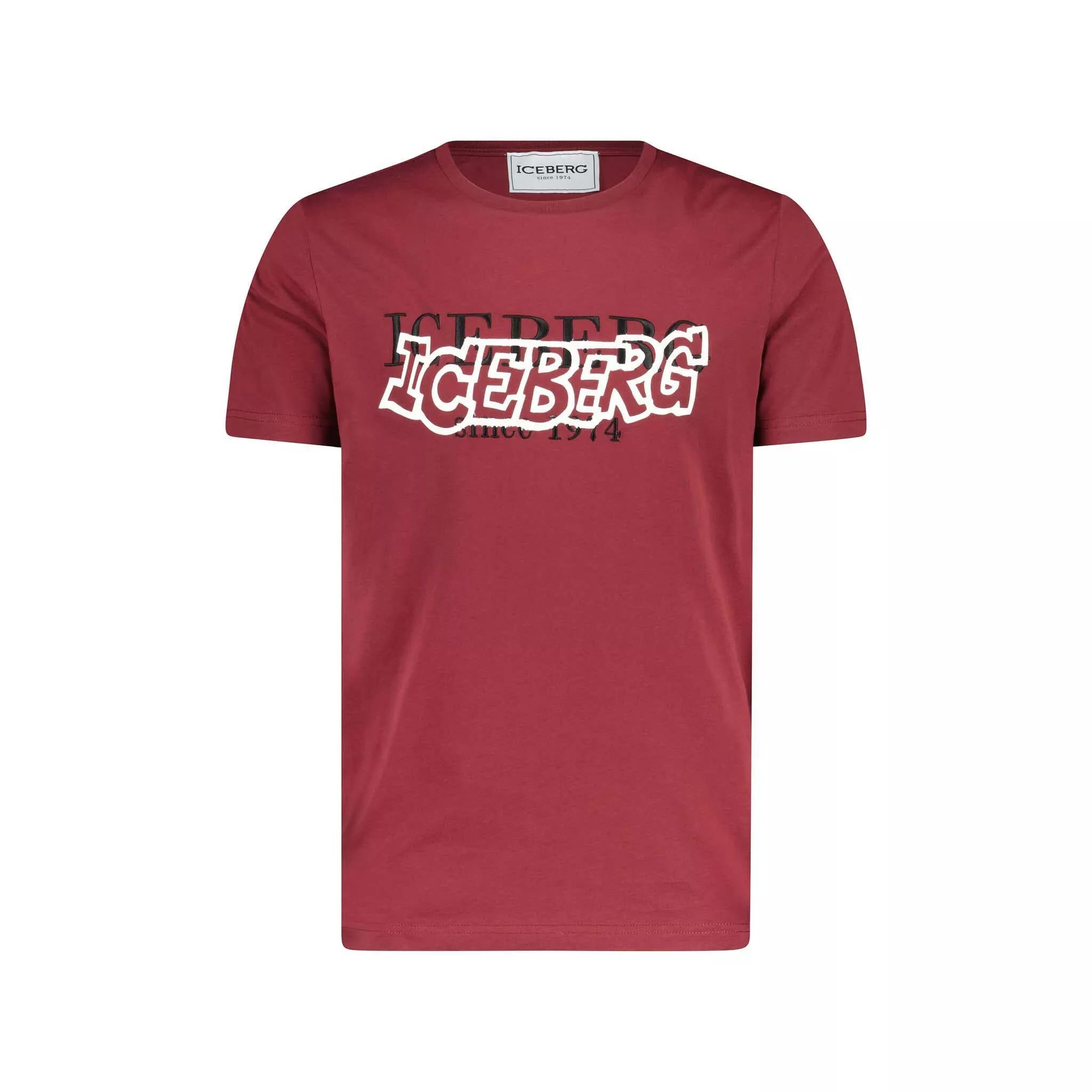 Iceberg - T-Shirt mit Logo-Schriftzug 47701873295706 - Größe XL - red