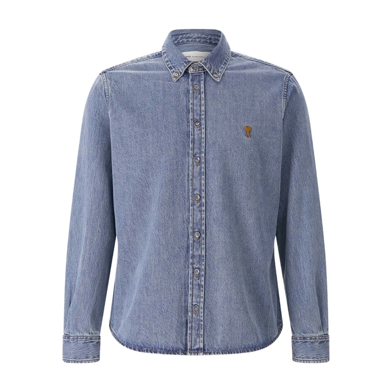 AMI Paris Hemd Button-Down Denim Shirt Blue(Image 2)