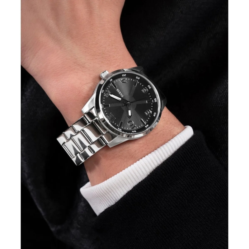 Guess Quarzuhr Quarz-Analoguhr Monte silber(Image 5)