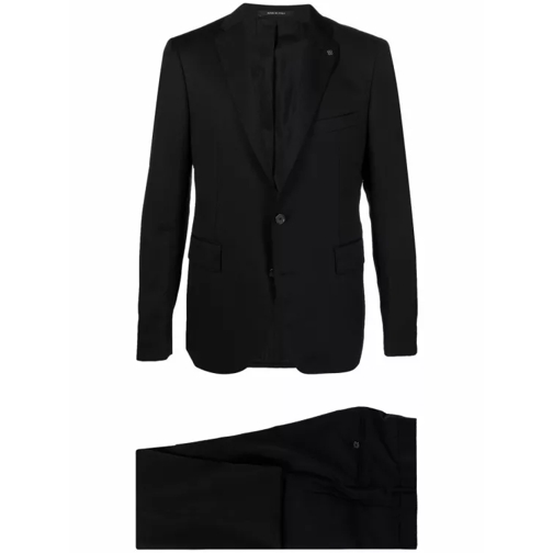 Tagliatore Black Wool Dress Suit Black Combinaisons de combinaisons