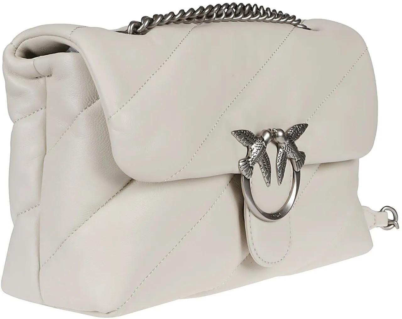 Pinko Crossbody bags Love Classic Puff Maxi Quilt Bag White in wit