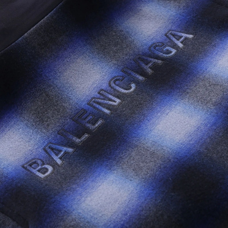 Balenciaga Jacke Jacke aus Wolle blau(Image 8)