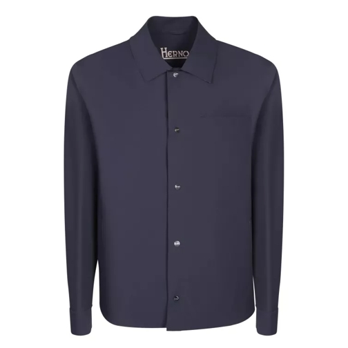 Herno Chest Pocket Overshirt Blue 