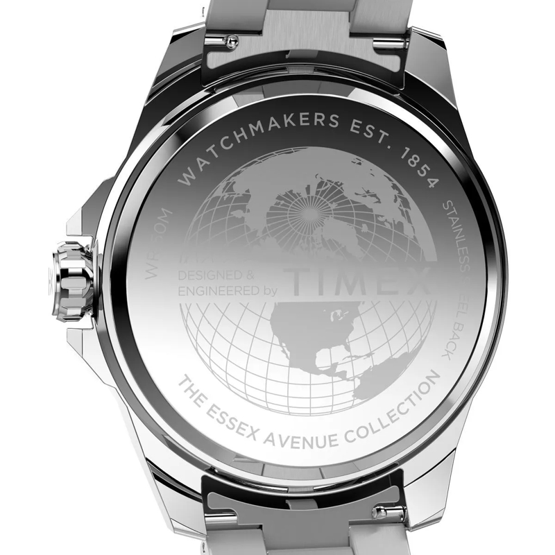 Timex Quarzuhr Quarz-Analoguhr Essex Ave 46 silber(Image 4)