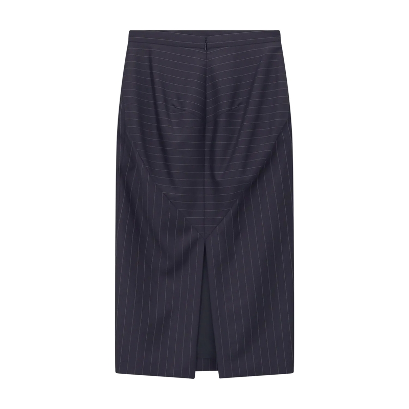 Givenchy Minirock Midirock aus Wolle & Seide dunkelblau(Image 3)