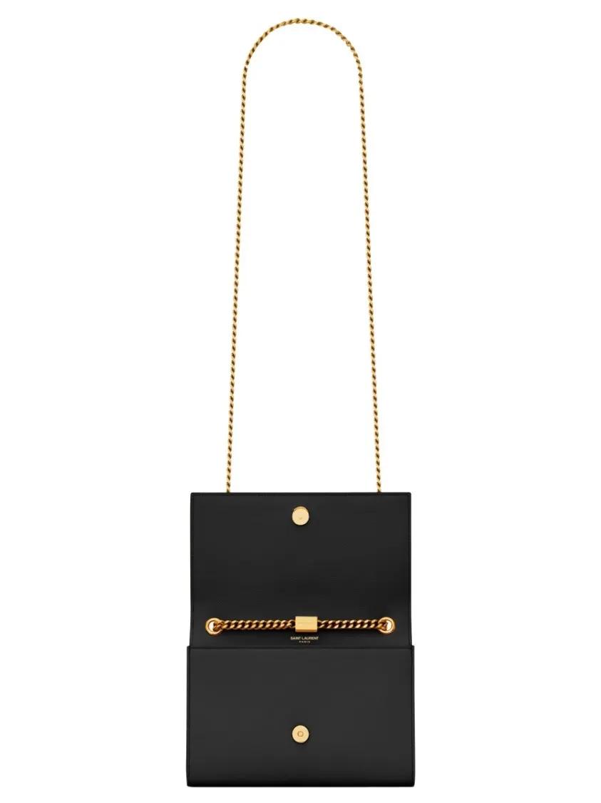 Thumbnail - Saint Laurent Hobo Bags - Structured Black Calfskin Shoulder Bag With Metall - Gr. unisize - in Schwarz - für Damen