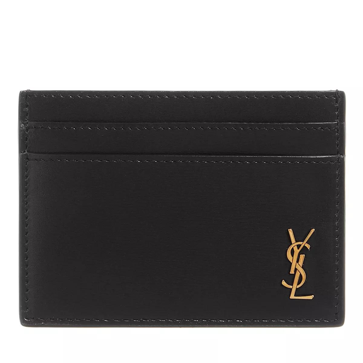 Saint Laurent Tiny Cassandra Card Holder Leather Black Kartenhalter