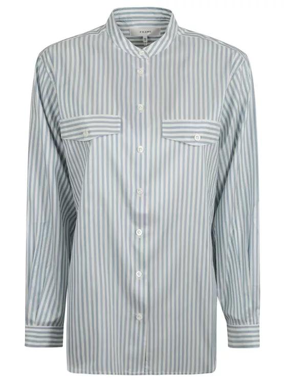 FRAME - Stripe Shirt - Größe XS - blue