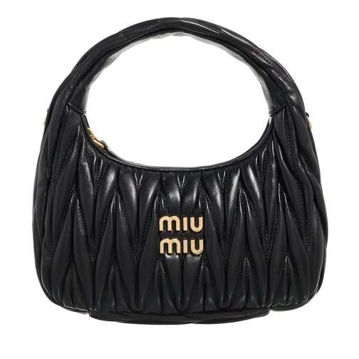 Miu Miu Hobo Bag Wander Hobo Matelassé Nero