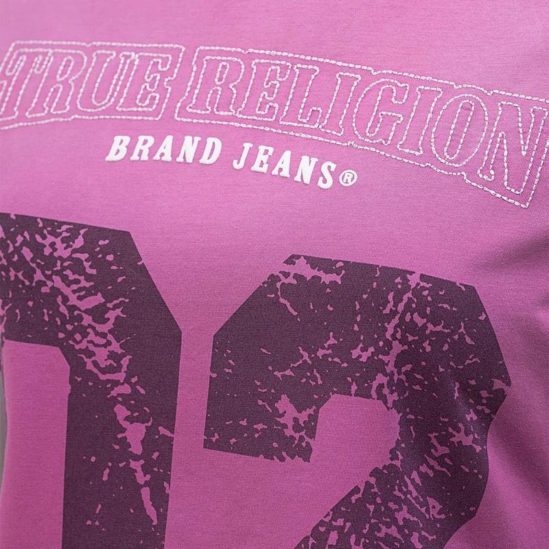 True Religion T-Shirt T-Shirt Cropped fuschsia(Image 5)