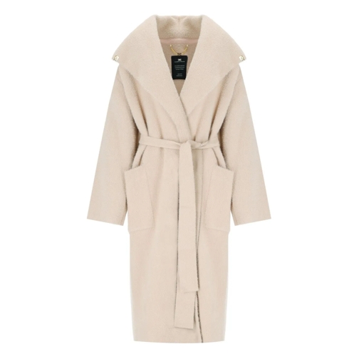 Elisabetta Franchi Parka ELISABETTA FRANCHI ROSE FLEISCH MANTEL MIT GÜRTEL pink