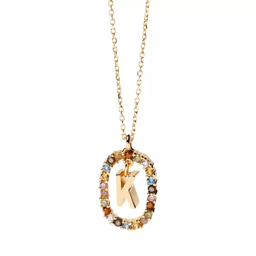 PDPAOLA Necklace Letter K Yellow Gold Collana media