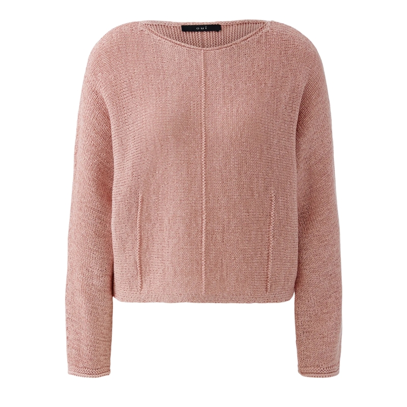 Oui Pullover Pullover rosa