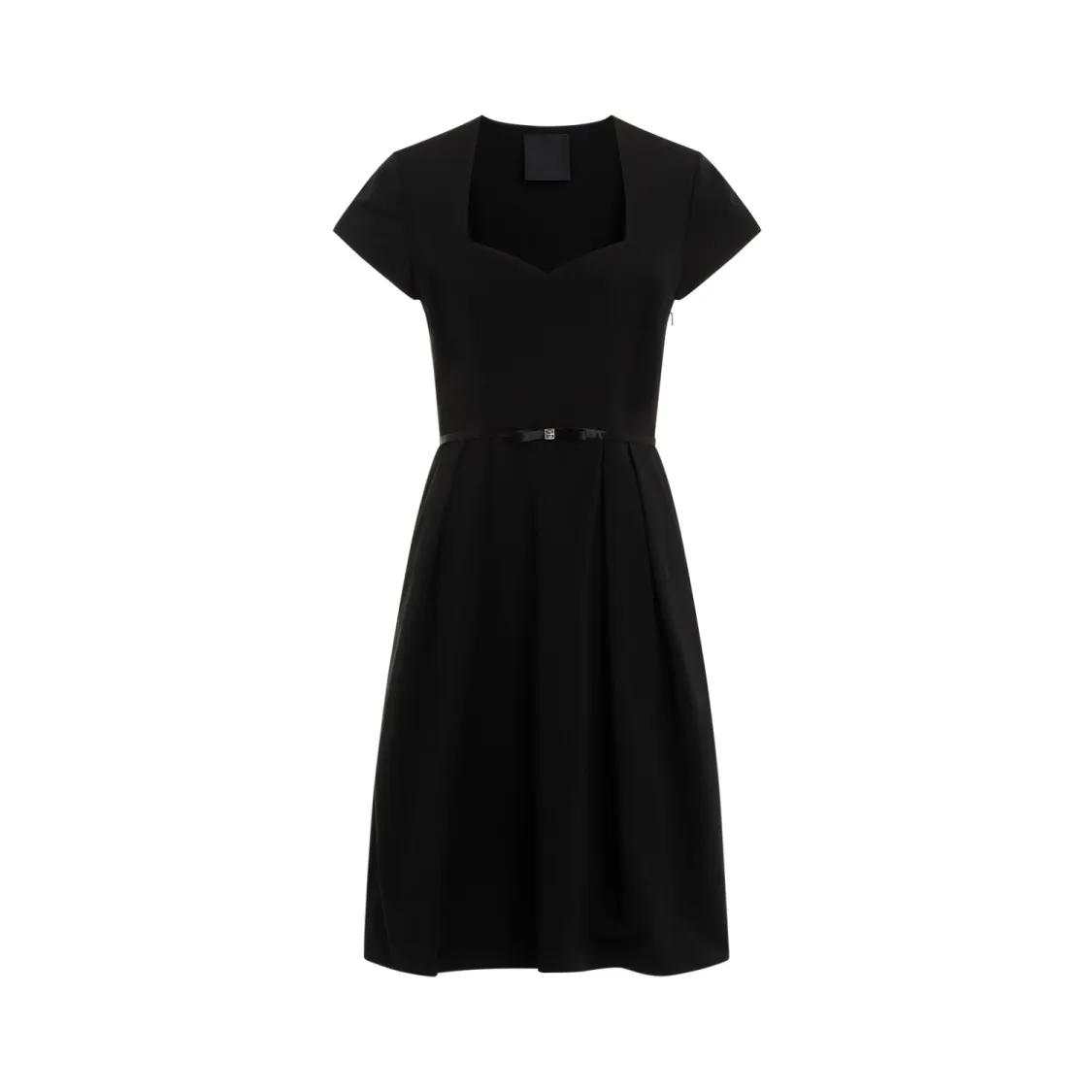 Givenchy - Black Cotton Short Dress - Größe 36 - schwarz