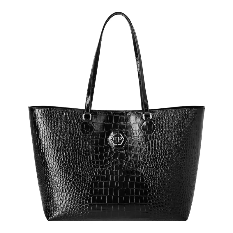 Philipp Plein Shopper Einkaufstasche Skull Verziert schwarz