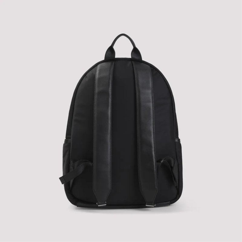 AMI Paris Rucksack Black Polyamide Backpack With Subtle Logo Black