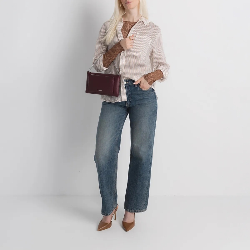 MICHAEL Michael Kors Crossbody Bag Md Pckt Conv Xbody Oxblood(Image 2)