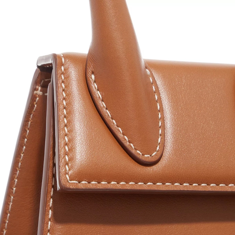 Jacquemus Micro sac Le Chiquito Top Handle Bag Leather Light Brown(Image 4)