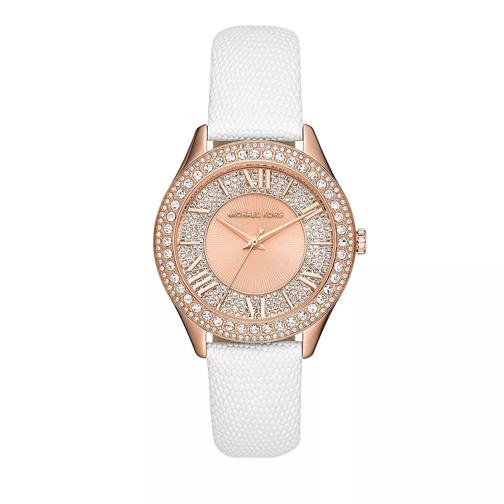 Michael Kors Michael Kors Harlowe Three-Hand Lizard Watch White Montre à quartz