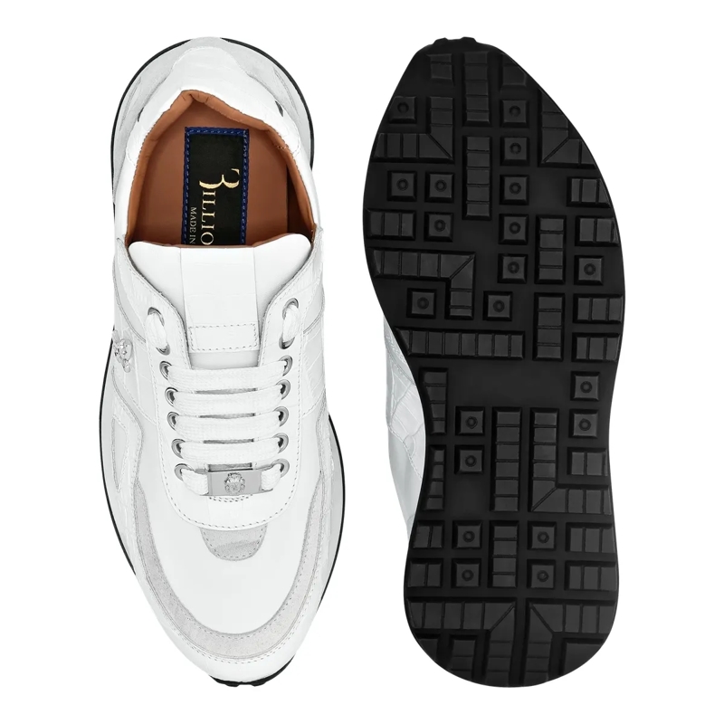 BILLIONAIRE Low-Top-Sneaker Läufer &Amp Crocco Geprägt weiss(Image 3)