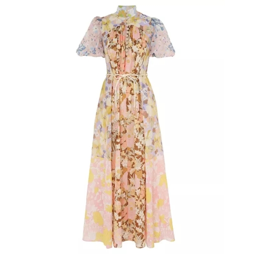 Zimmermann Floral Print Dress Brown 