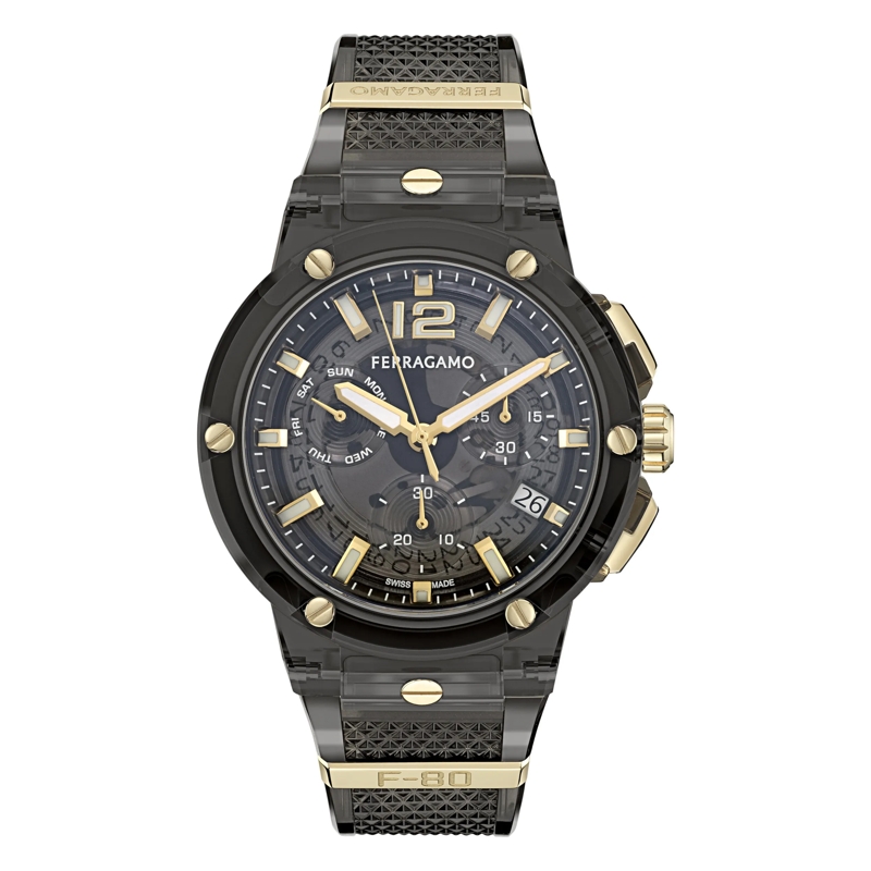 Salvatore Ferragamo Quarzuhr Quarz-Analoguhr 5T-F-80 Translucent schwarz