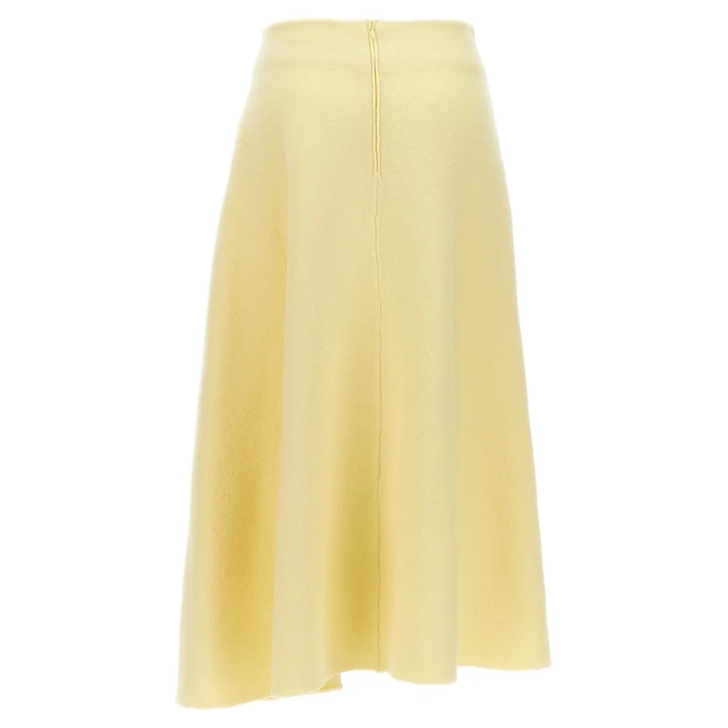 スカート JIL SANDER Wool skirt Yellow Jil Sander A-Line Skirt, Size 34 IT