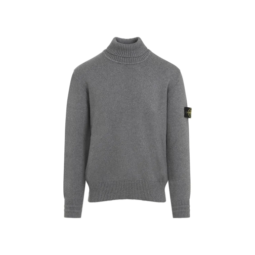 Stone Island Pull Mélange Grey Cotton Pullover Grey