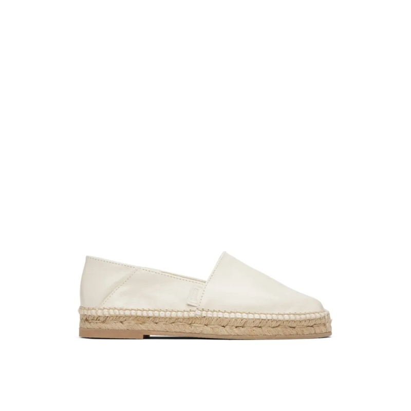AMI Paris Loafer Logo Slip-On Espadrilles White