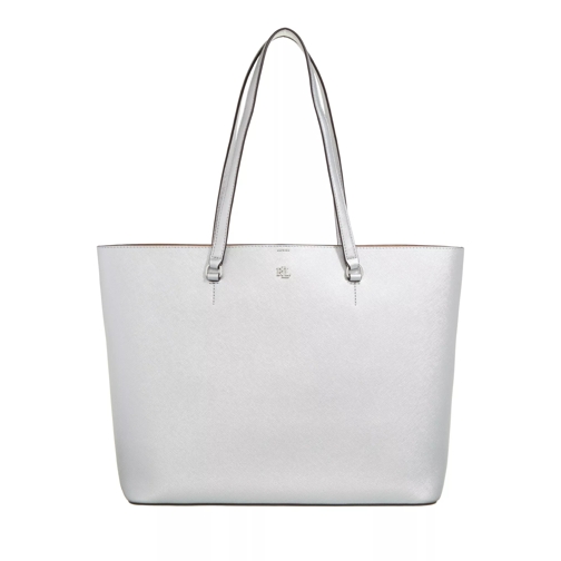 Lauren Ralph Lauren Karly Tote Large Polished Silver Shopping Bag