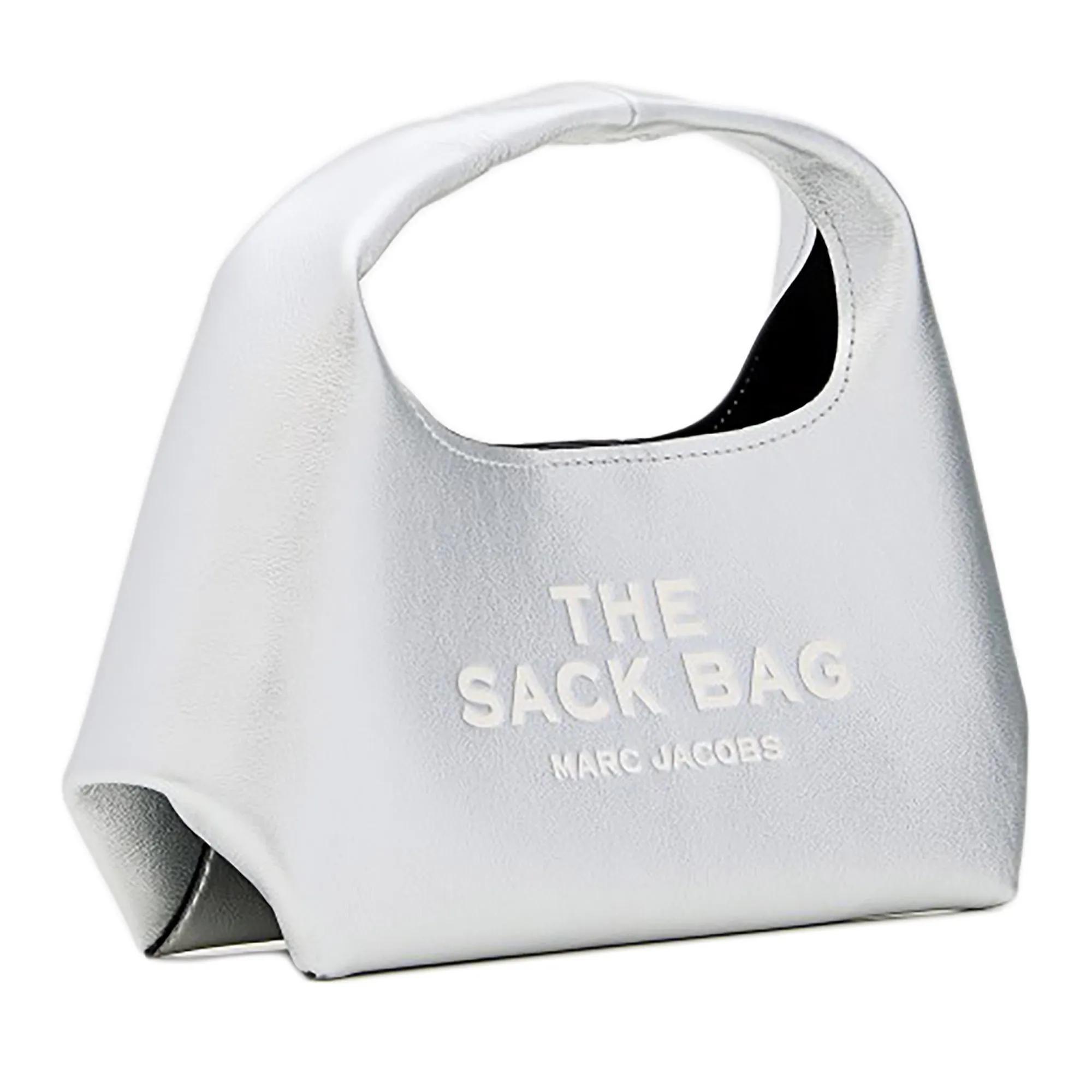 Marc Jacobs Crossbody bags The Mini Sack Metallic Leather Handbag in zilver